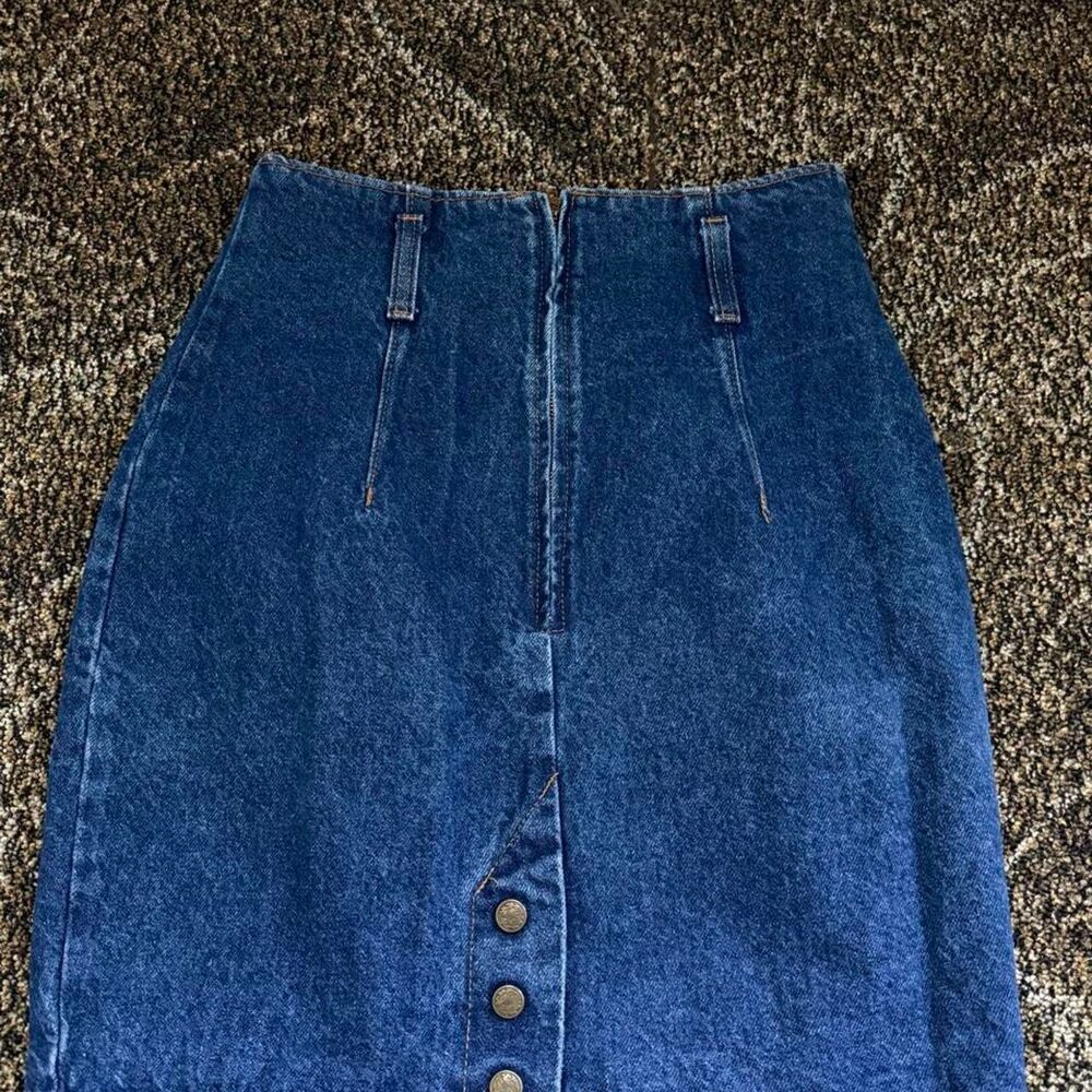 Unique-vintage Women's Blue and Navy Skirt